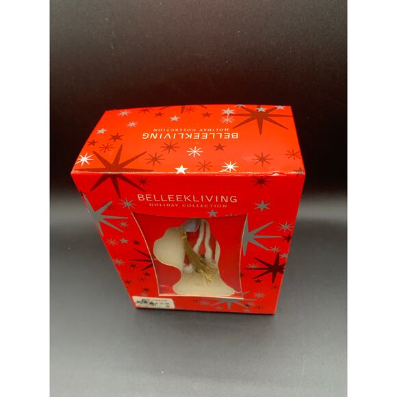 Belleek Santa Christmas Ornament Irish Porcelain Original Box - Picture 5 of 8